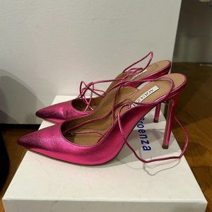 Aquazzura pink strap up heels size 38